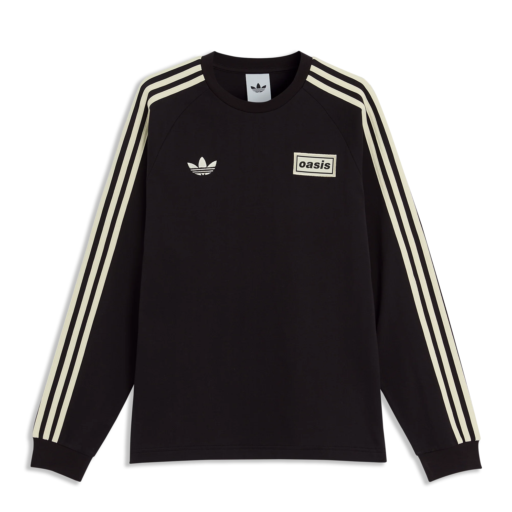 Oasis Live '25 Adidas 3 Stripes LS T Black