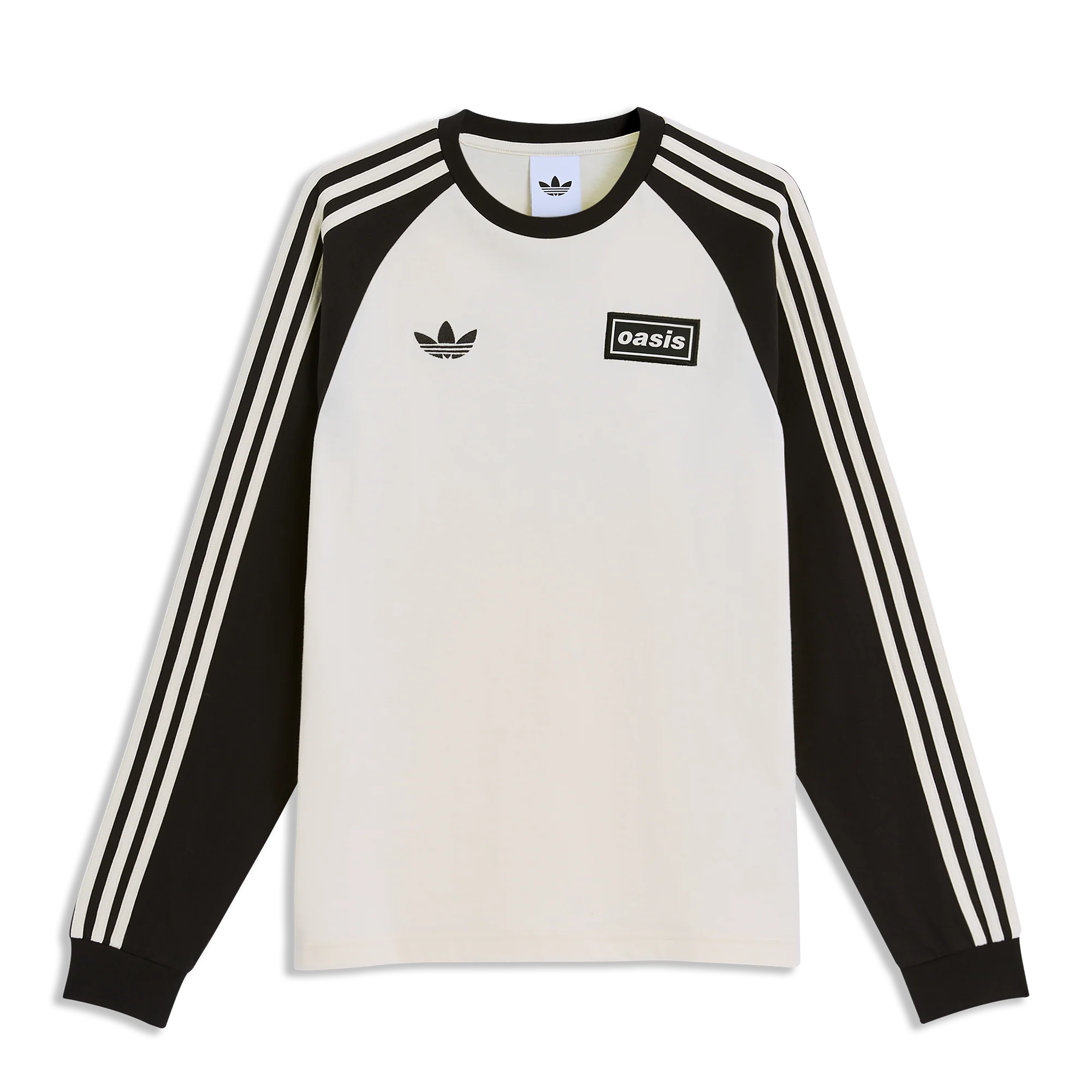 Oasis Live '25 Adidas 3 Stripes LS T Cream/Black