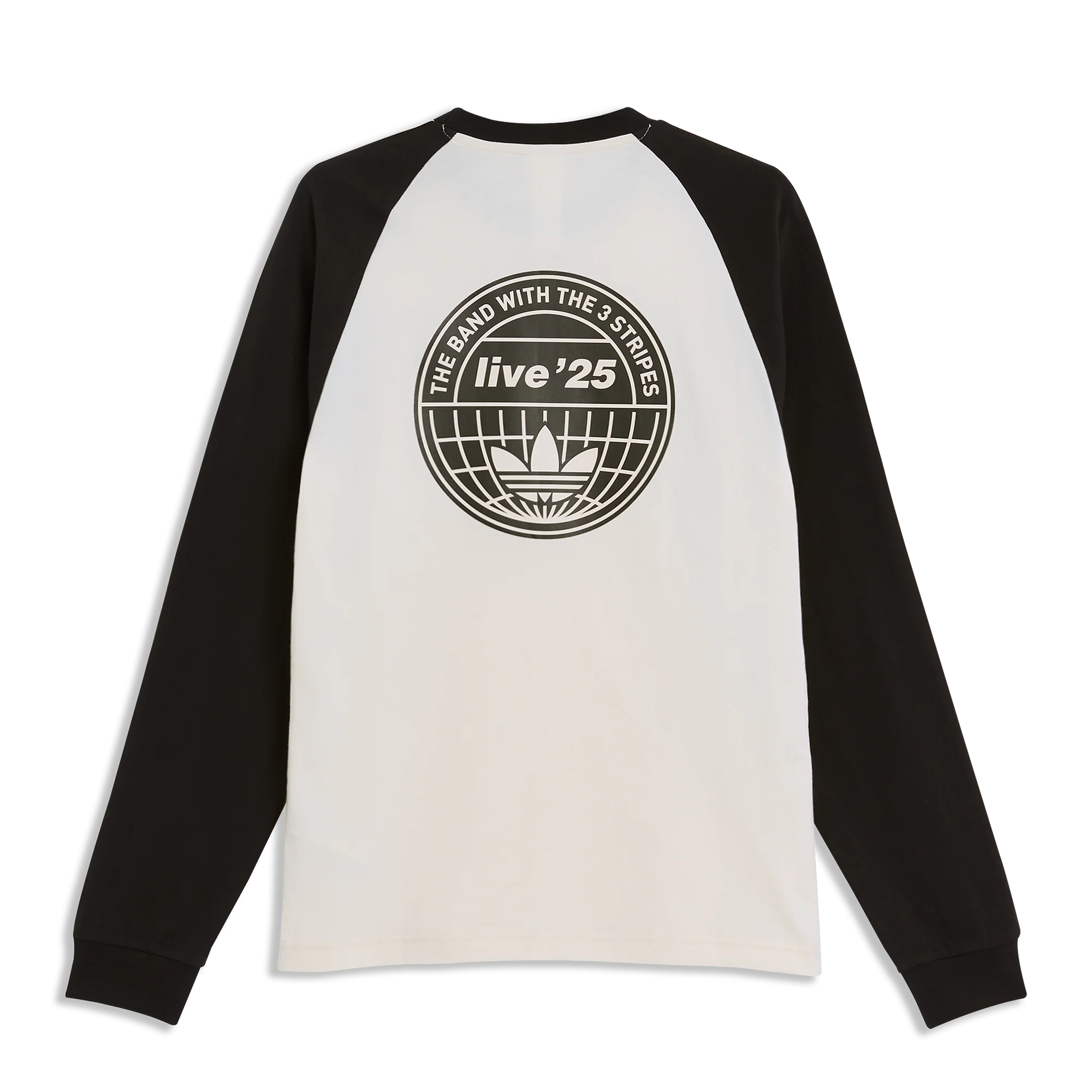 Oasis Live '25 Adidas 3 Stripes LS T Cream/Black