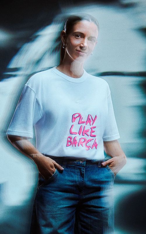 PLAY LIKE BARCA | Barcelona White Tee | El Clasico Limited Edition