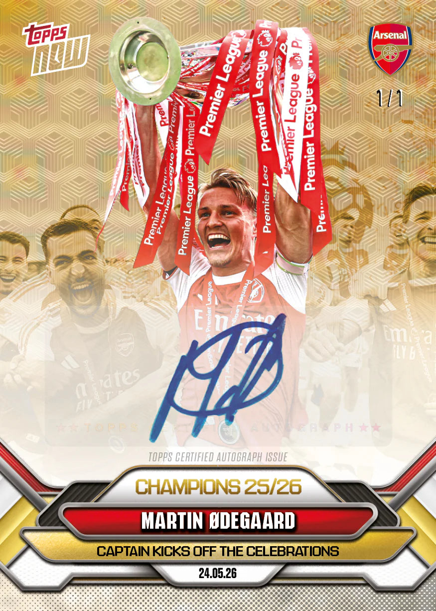 [5/31限時預購] Martin Ødegaard - 2025-26 Arsenal FC Topps NOW® - Card 7
