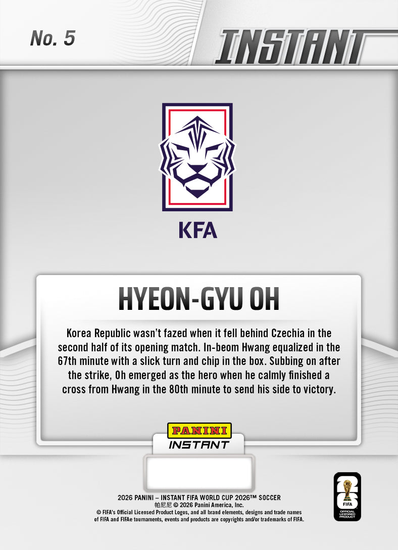 Hyeon-gyu Oh - 2026 Panini Instant FIFA World Cup 2026™ #5