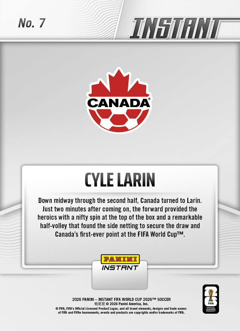 Cyle Larin - 2026 Panini Instant FIFA World Cup 2026™ #7