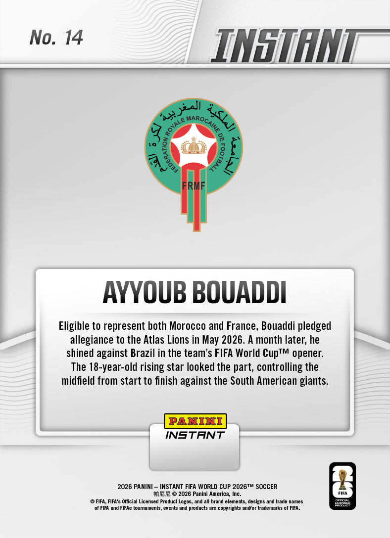 Ayyoub Bouaddi - 2026 Panini Instant FIFA World Cup 2026™ #14