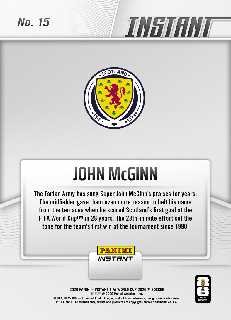 John McGinn - 2026 Panini Instant FIFA World Cup 2026™ #15