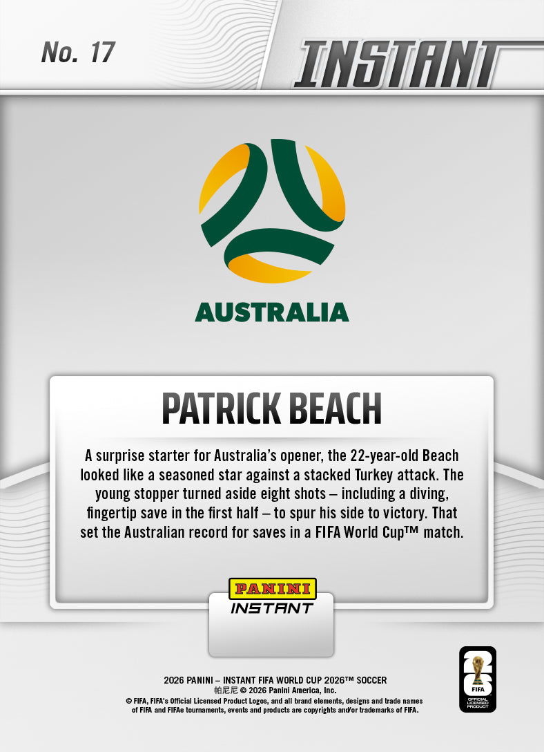 Patrick Beach - 2026 Panini Instant FIFA World Cup 2026™ #17