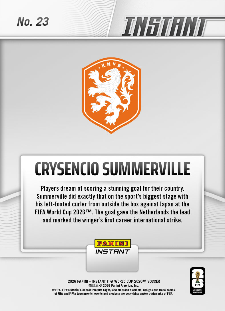 Crysencio Summerville - 2026 Panini Instant FIFA World Cup 2026™ #23