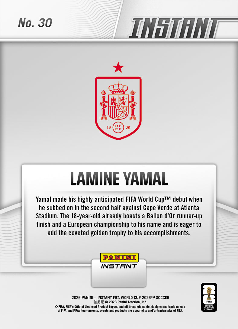 Lamine Yamal - 2026 Panini Instant FIFA World Cup 2026™ #30
