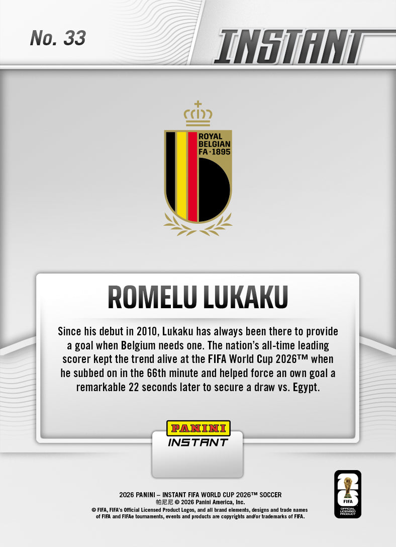 Romelu Lukaku - 2026 Panini Instant FIFA World Cup 2026™ #33