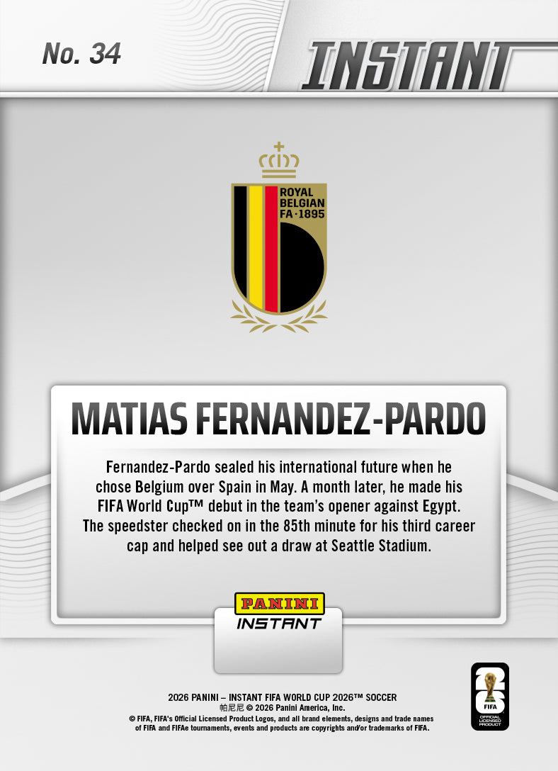 Matias Fernandez-Pardo - 2026 Panini Instant FIFA World Cup 2026™ #34