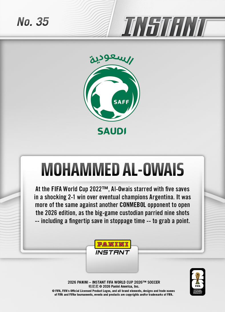 Mohammed Al-Owais - 2026 Panini Instant FIFA World Cup 2026™ #35