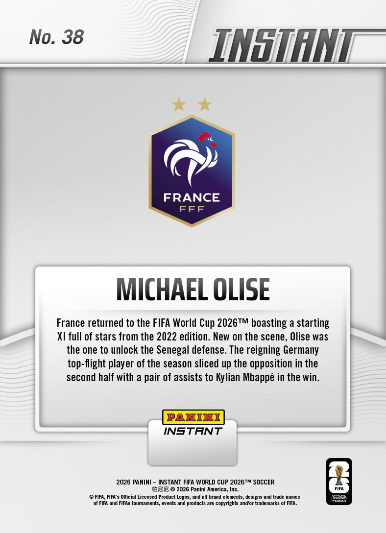 Michael Olise - 2026 Panini Instant FIFA World Cup 2026™ #38