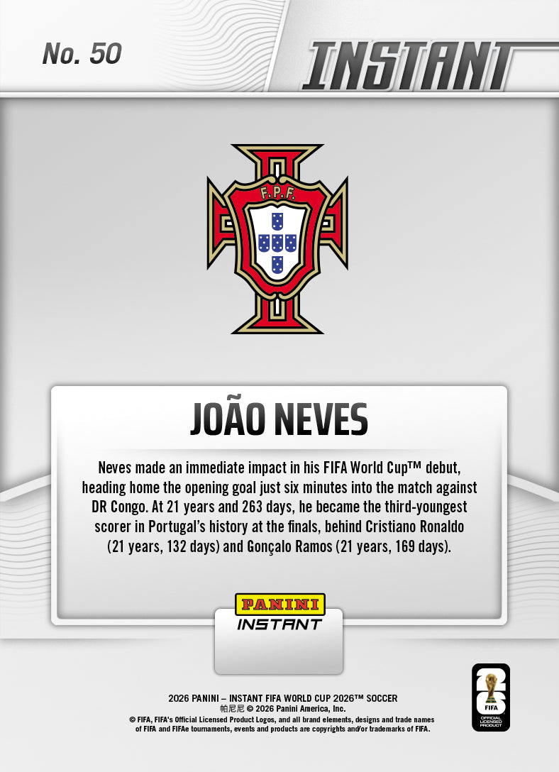 Joao Neves - 2026 Panini Instant FIFA World Cup 2026™ #50