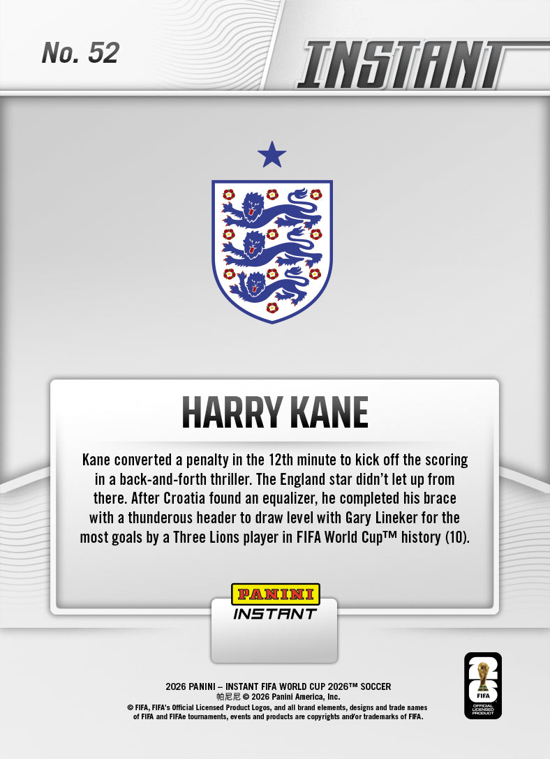 Harry Kane - 2026 Panini Instant FIFA World Cup 2026™ #52