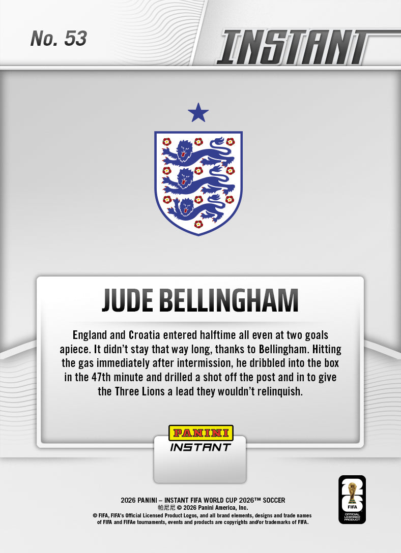 Jude Bellingham - 2026 Panini Instant FIFA World Cup 2026™ #53