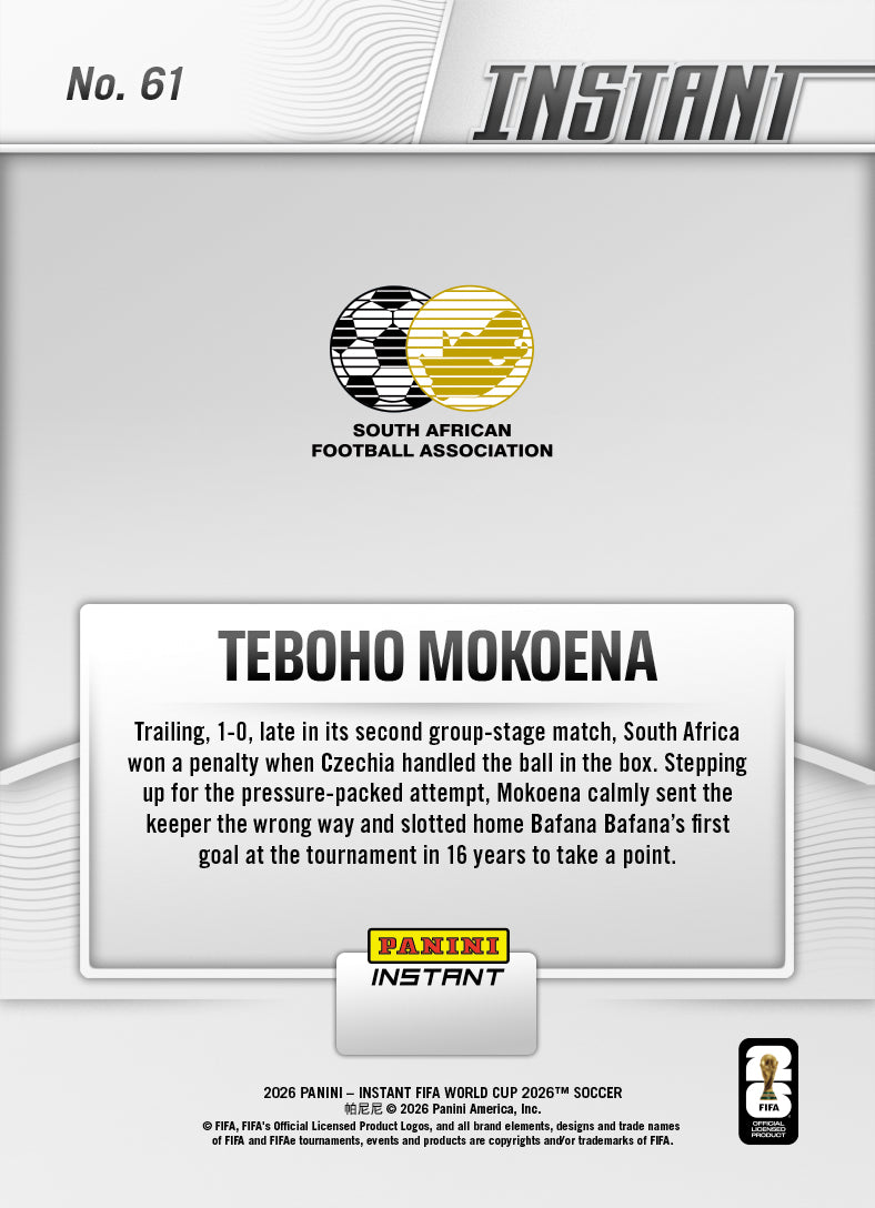 Teboho Mokoena - 2026 Panini Instant FIFA World Cup 2026™ #61