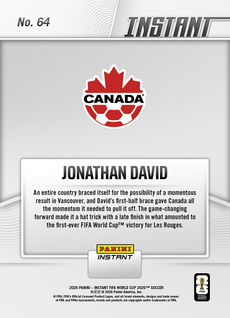 Jonathan David - 2026 Panini Instant FIFA World Cup 2026™ #64