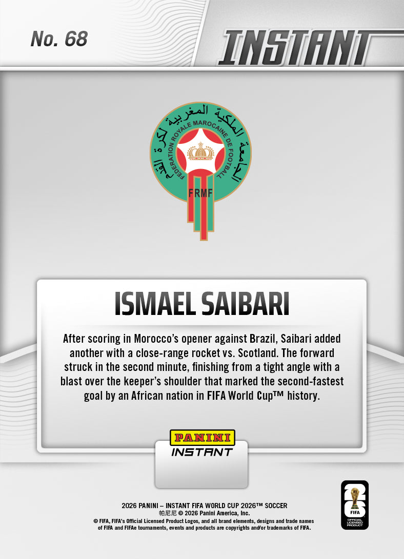 Ismael Saibari - 2026 Panini Instant FIFA World Cup 2026™ #68