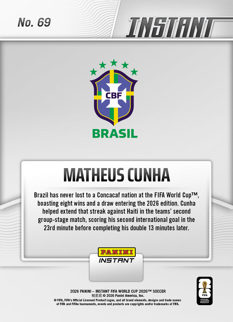 Matheus Cunha - 2026 Panini Instant FIFA World Cup 2026™ #69