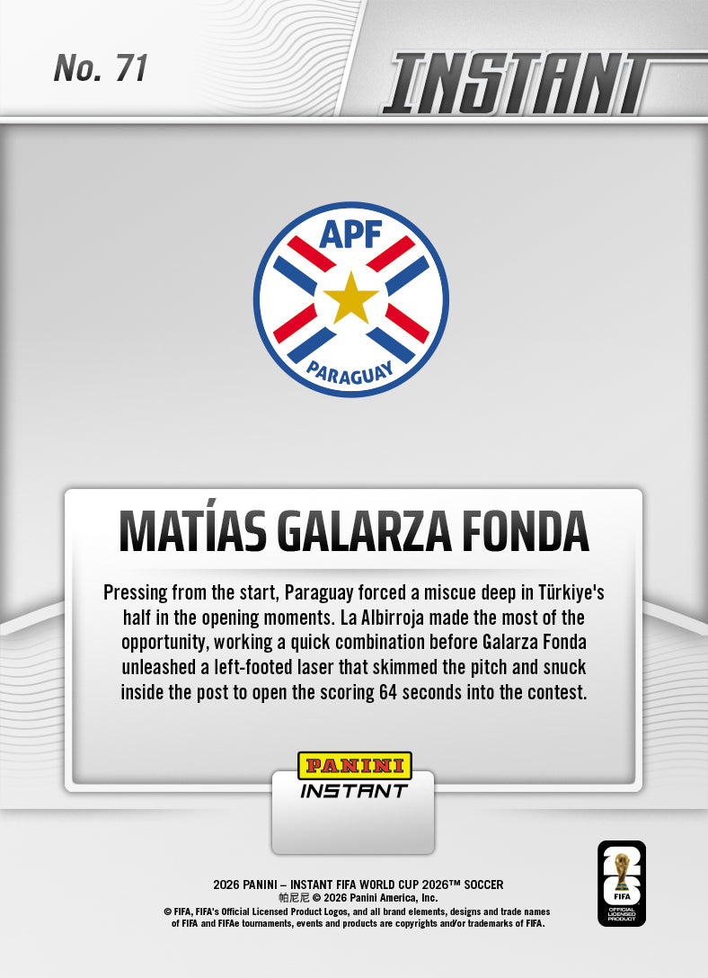 Matias Galarza - 2026 Panini Instant FIFA World Cup 2026™ #71