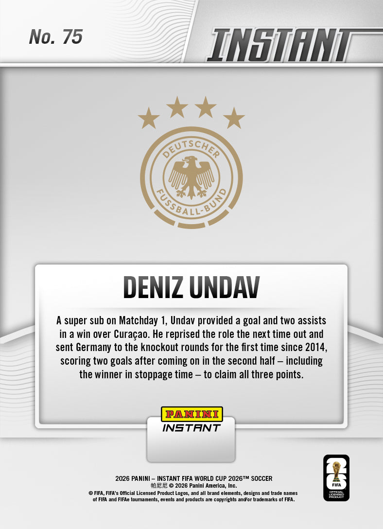 Deniz Undav - 2026 Panini Instant FIFA World Cup 2026™ #75