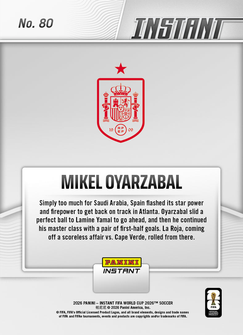 Mikel Oyarzabal - 2026 Panini Instant FIFA World Cup 2026™ #80