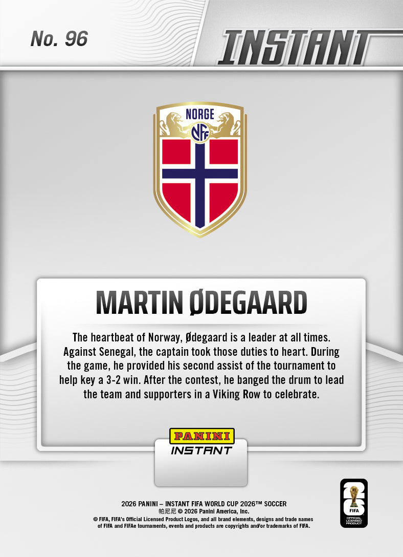Martin Odegaard - 2026 Panini Instant FIFA World Cup 2026™ #96