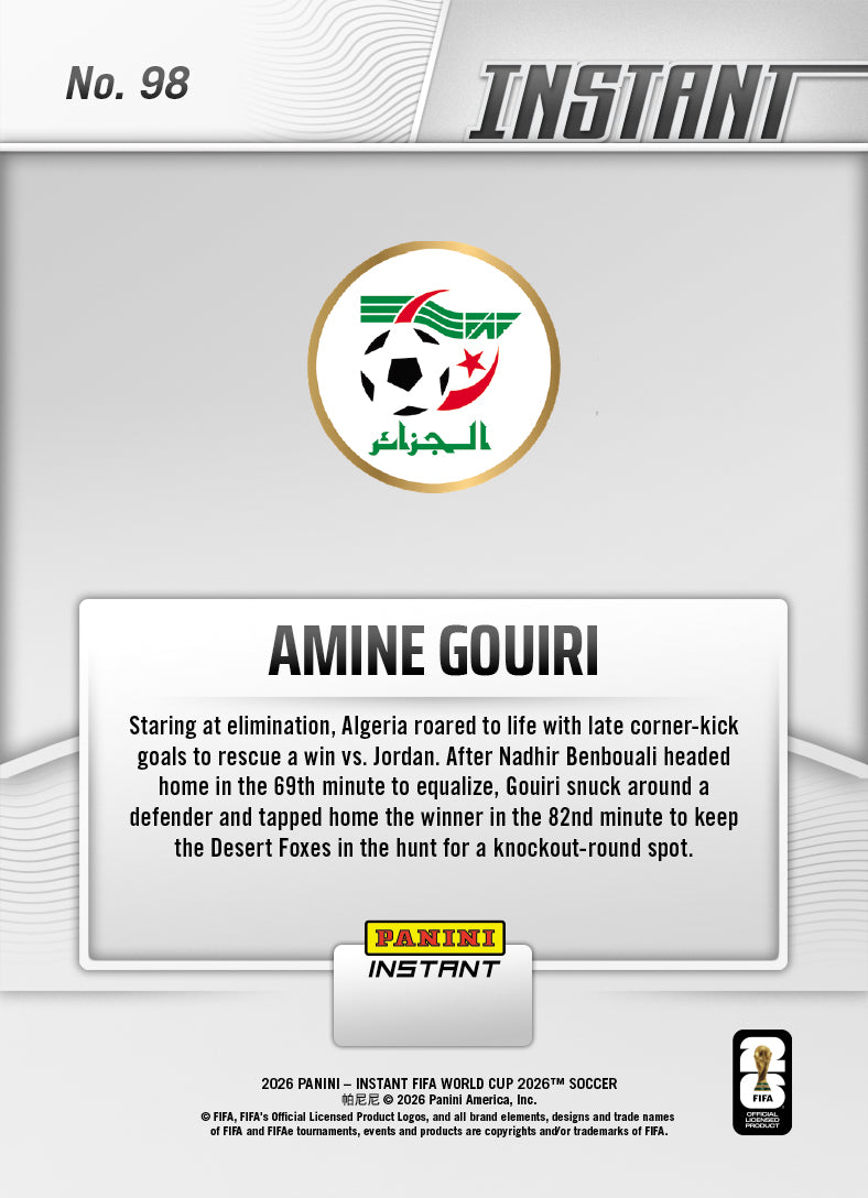 Amine Gouiri - 2026 Panini Instant FIFA World Cup 2026™ #98