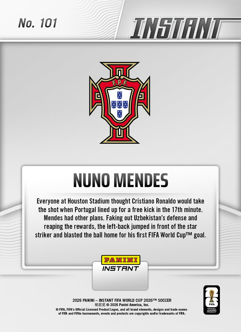 Nuno Mendes - 2026 Panini Instant FIFA World Cup 2026™ #101