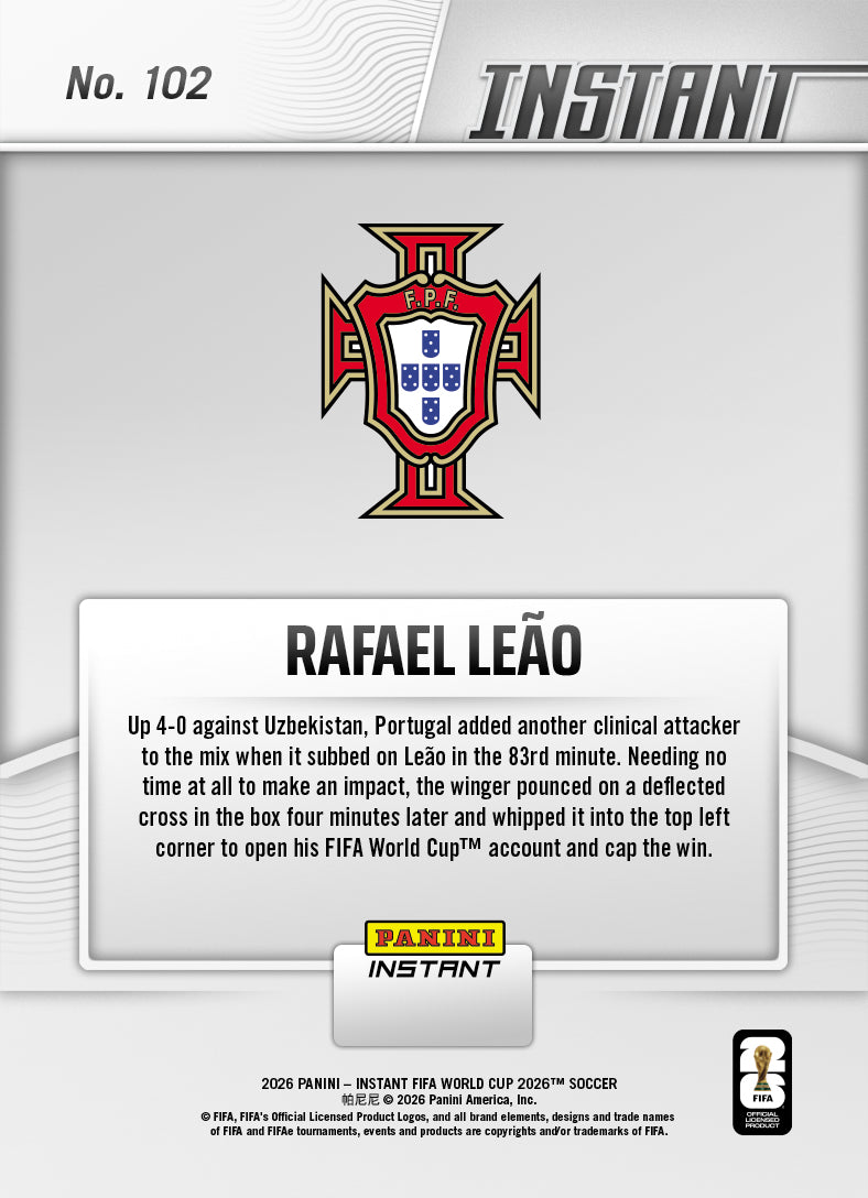 Rafael Leao - 2026 Panini Instant FIFA World Cup 2026™ #102