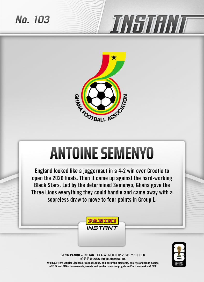 Antoine Semenyo - 2026 Panini Instant FIFA World Cup 2026™ #103