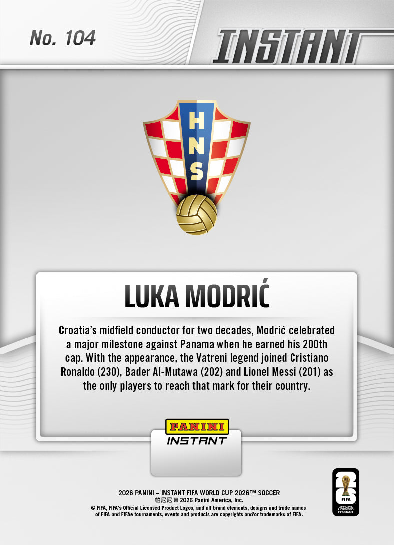 Luka Modric - 2026 Panini Instant FIFA World Cup 2026™ #104
