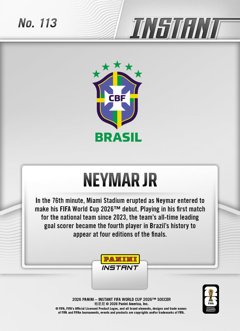 Neymar Jr. - 2026 Panini Instant FIFA World Cup 2026™ #113