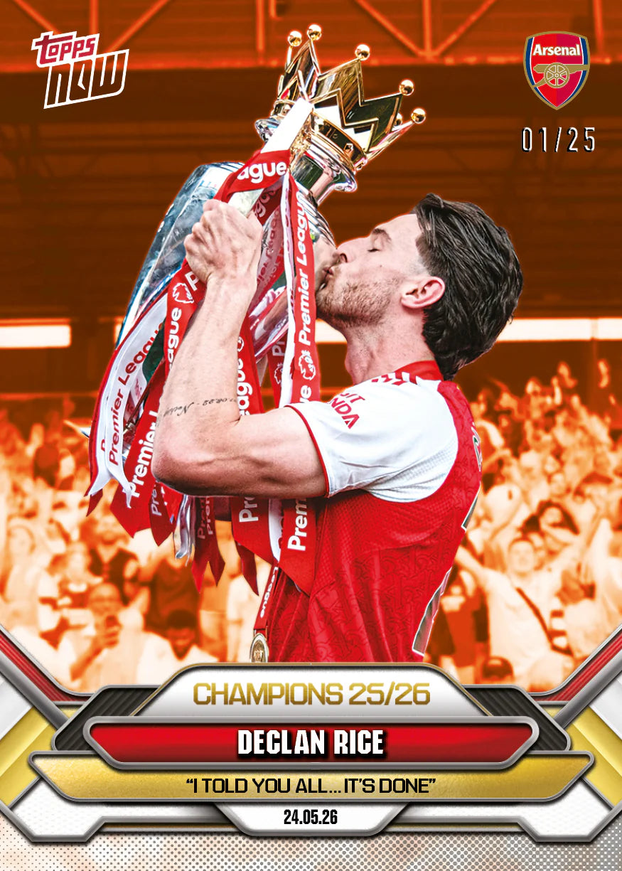 [5/31限時預購] Declan Rice - 2025-26 Arsenal FC Topps NOW® - Card 6