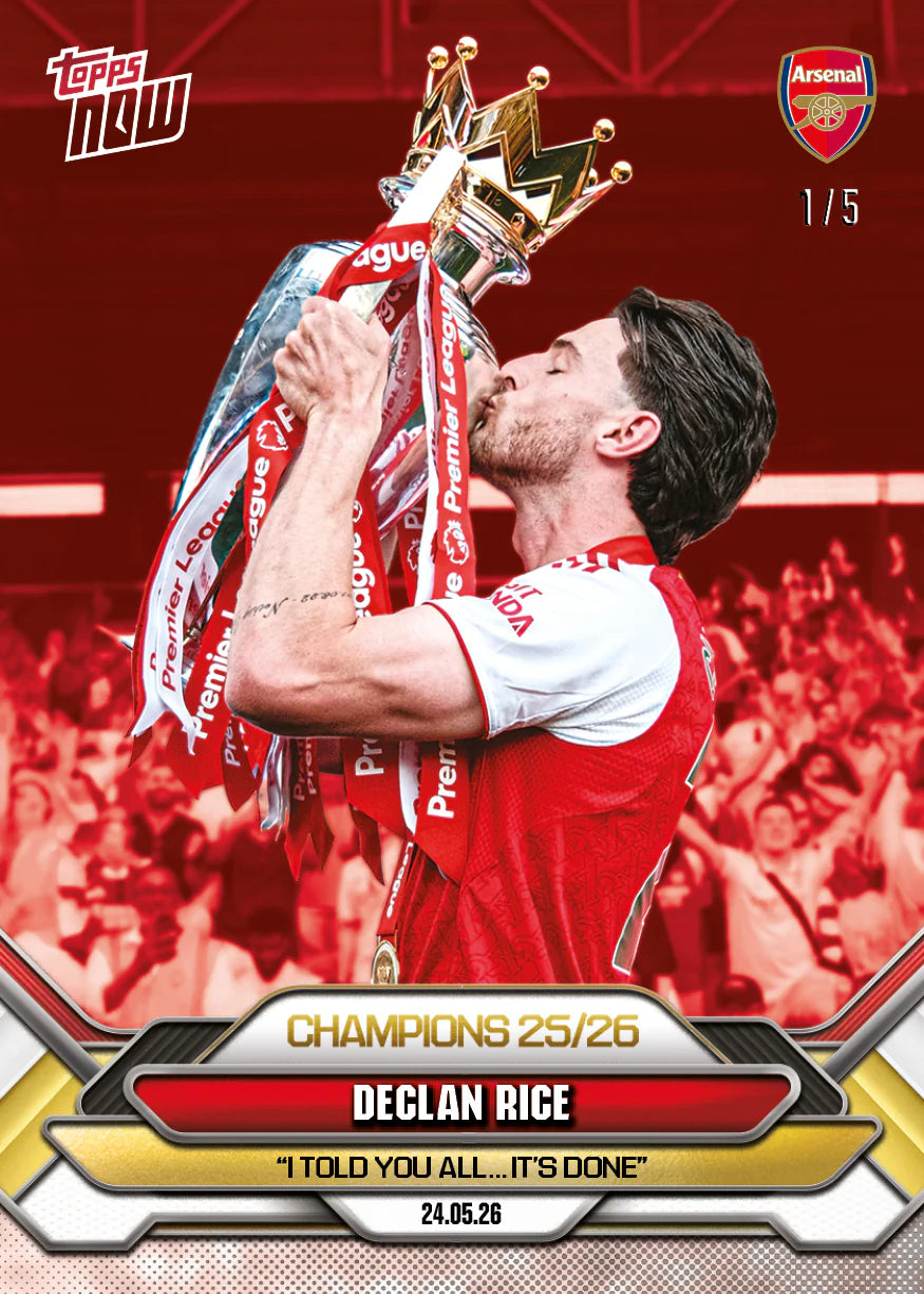 [5/31限時預購] Declan Rice - 2025-26 Arsenal FC Topps NOW® - Card 6