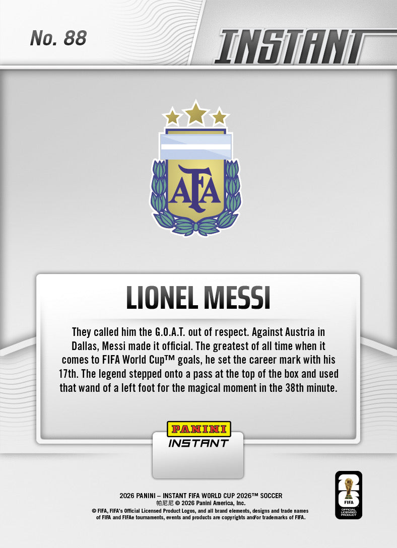 Lionel Messi - 2026 Panini Instant FIFA World Cup 2026™ #88
