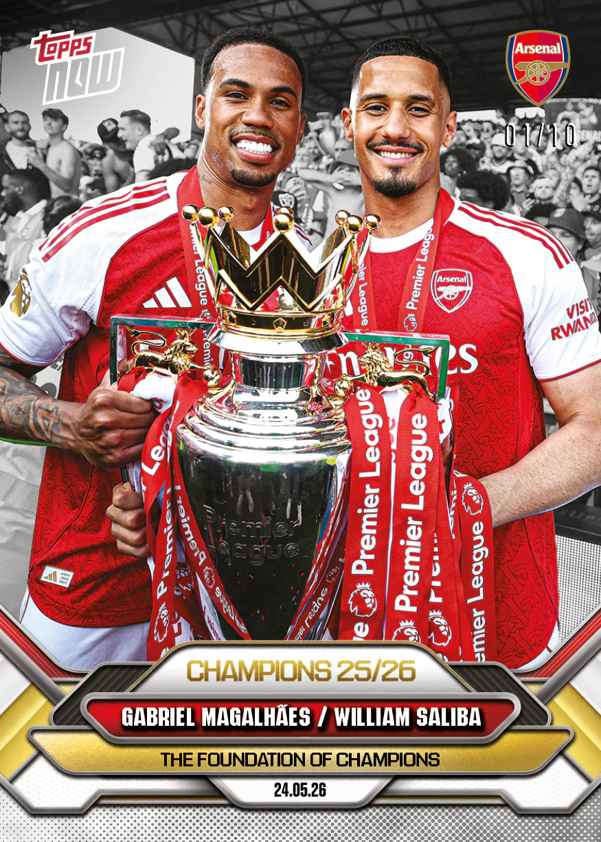 [5/31限時預購] Gabriel Magalhães / William Saliba - 2025-26 Arsenal FC Topps NOW® - Card 5