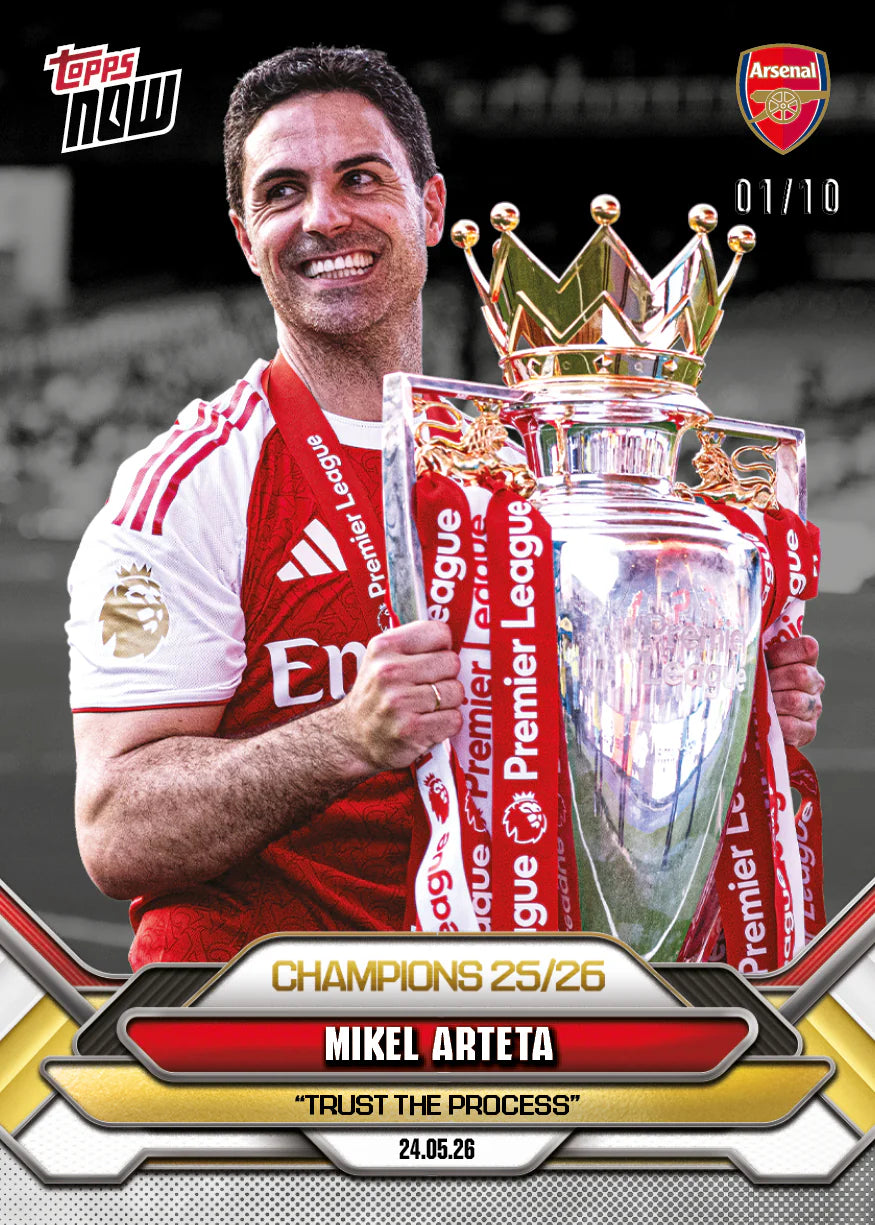 [5/31限時預購] Mikel Arteta - 2025-26 Arsenal FC Topps NOW® - Card 1