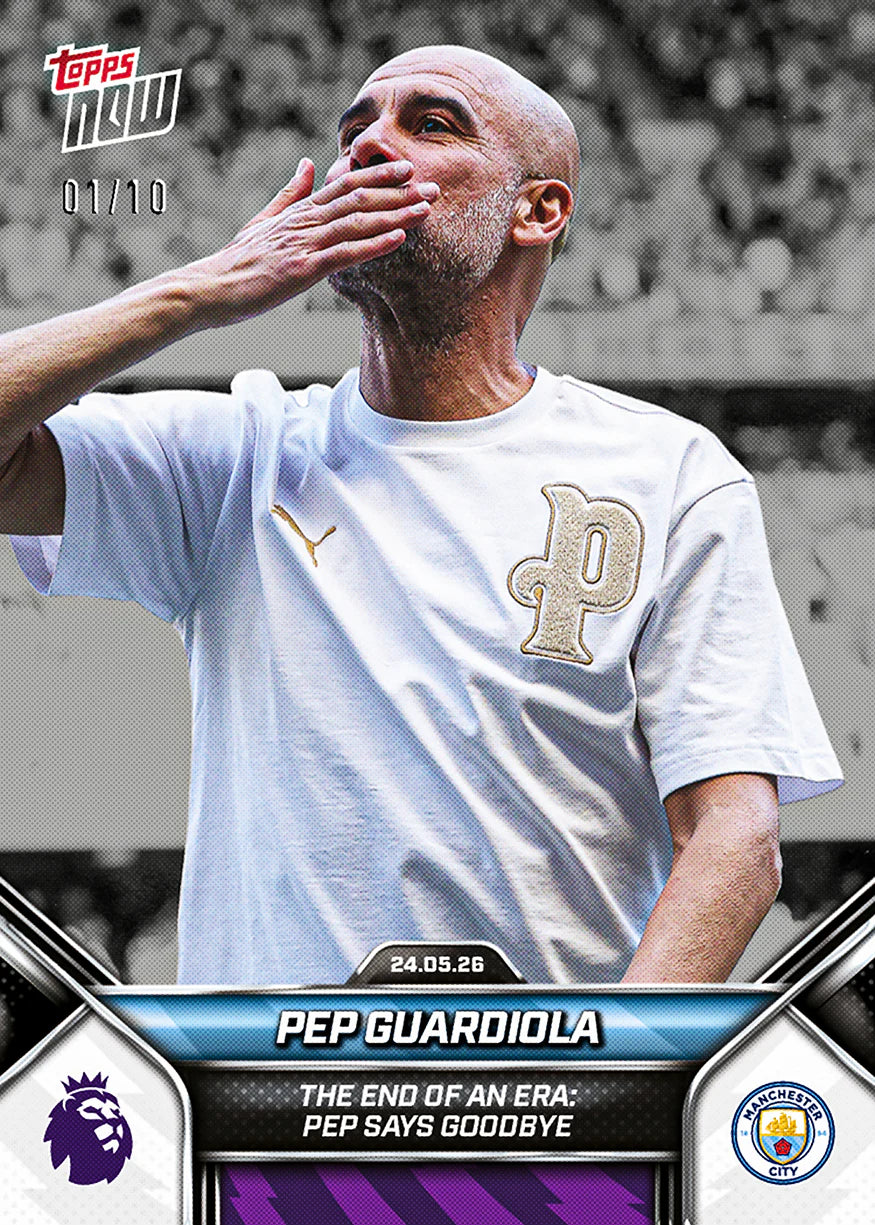 [6/2限時預購] Pep Guardiola - 2025-26 Premier League Topps NOW® - Card 201