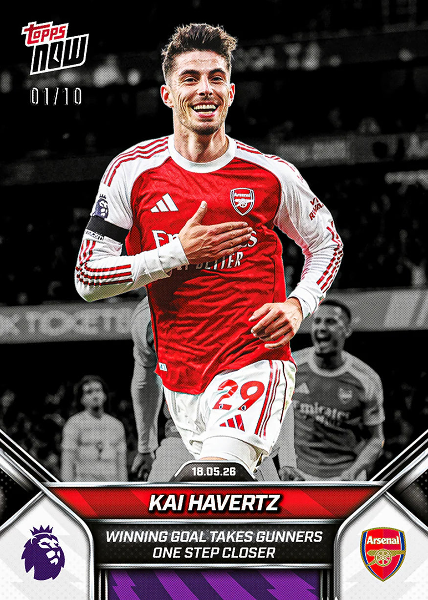 [5/25限時預購] Kai Havertz 2025-26 Premier League Topps NOW® - Card 197