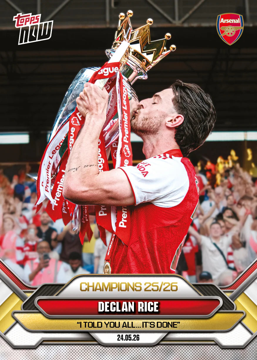 [5/31限時預購] Declan Rice - 2025-26 Arsenal FC Topps NOW® - Card 6