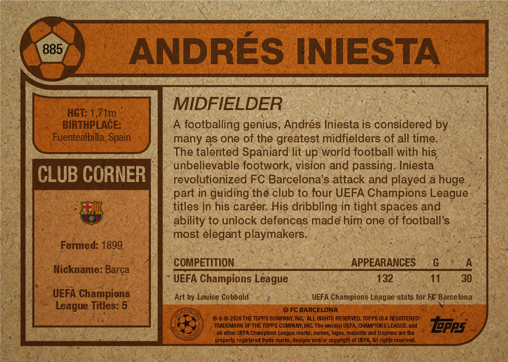 [5/27限時預購] Andrés Iniesta - UCC Living Set® - Card 885