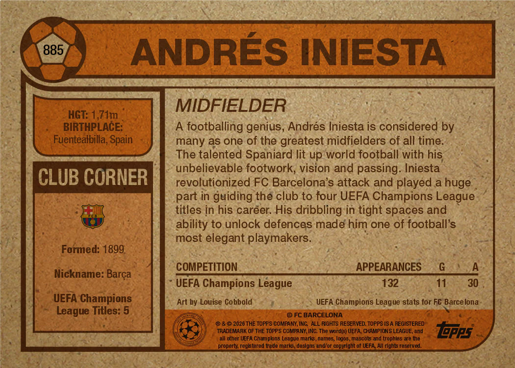 [5/27限時預購] Andrés Iniesta - UCC Living Set® - Card 885