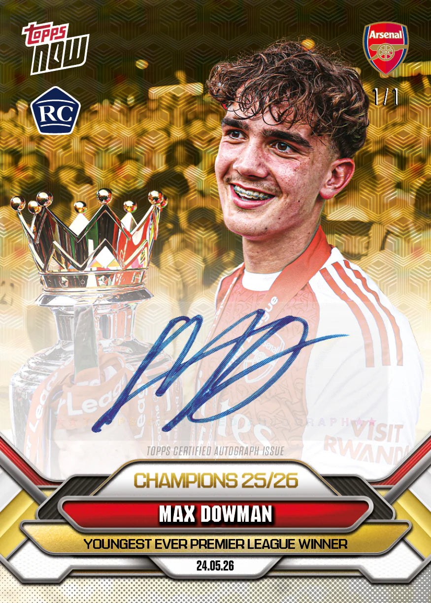 [5/31限時預購] Max Dowman - 2025-26 Arsenal FC Topps NOW® - Card 2