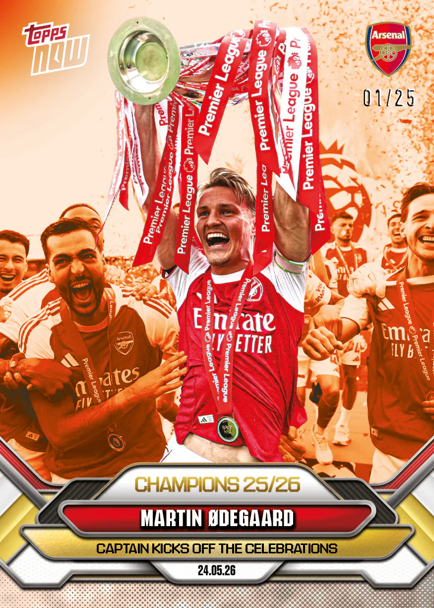 [5/31限時預購] Martin Ødegaard - 2025-26 Arsenal FC Topps NOW® - Card 7