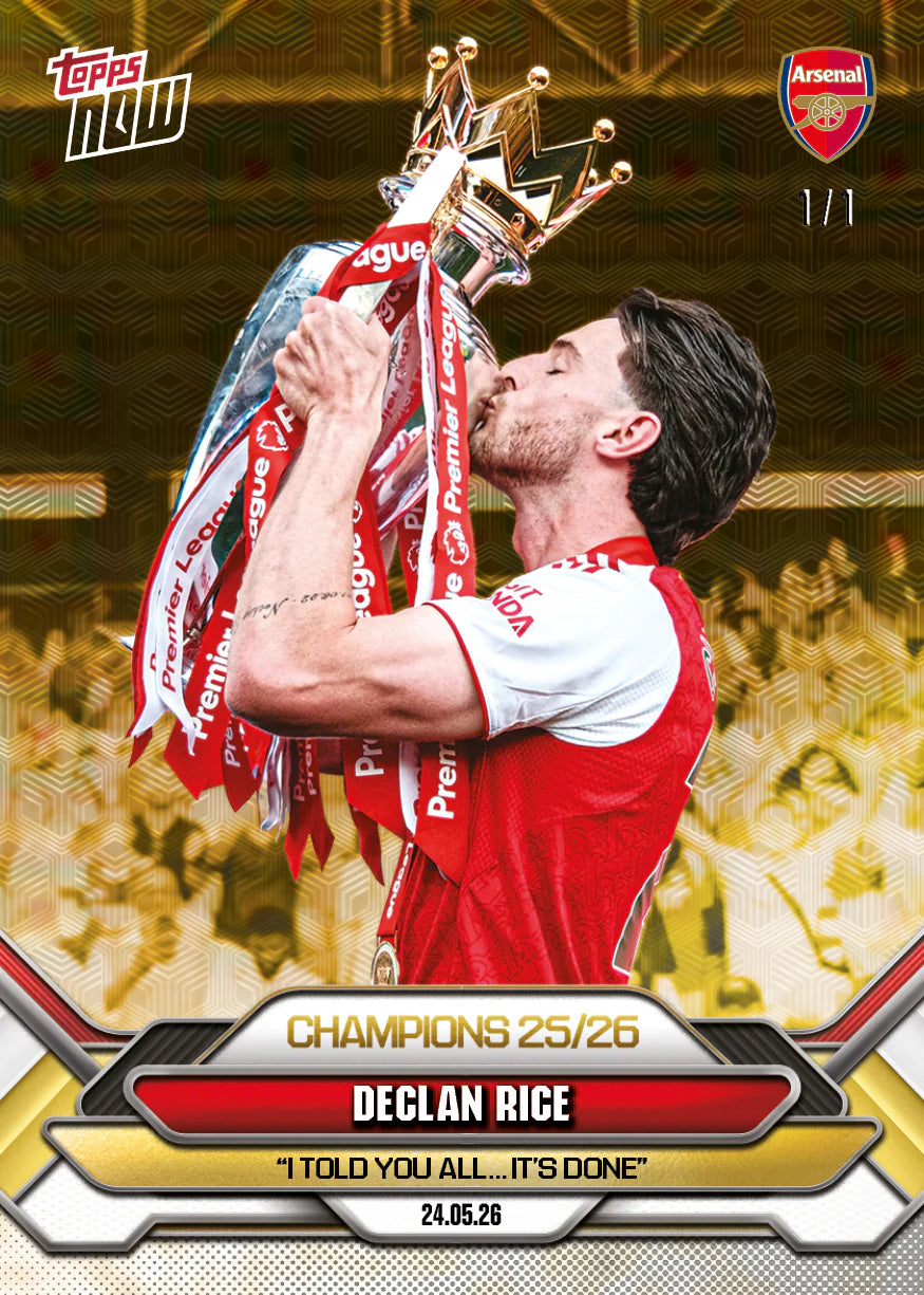 [5/31限時預購] Declan Rice - 2025-26 Arsenal FC Topps NOW® - Card 6