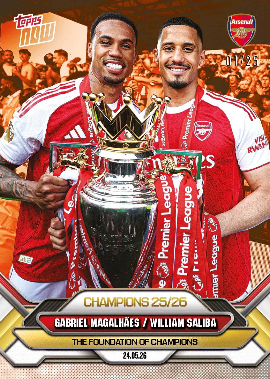 [5/31限時預購] Gabriel Magalhães / William Saliba - 2025-26 Arsenal FC Topps NOW® - Card 5