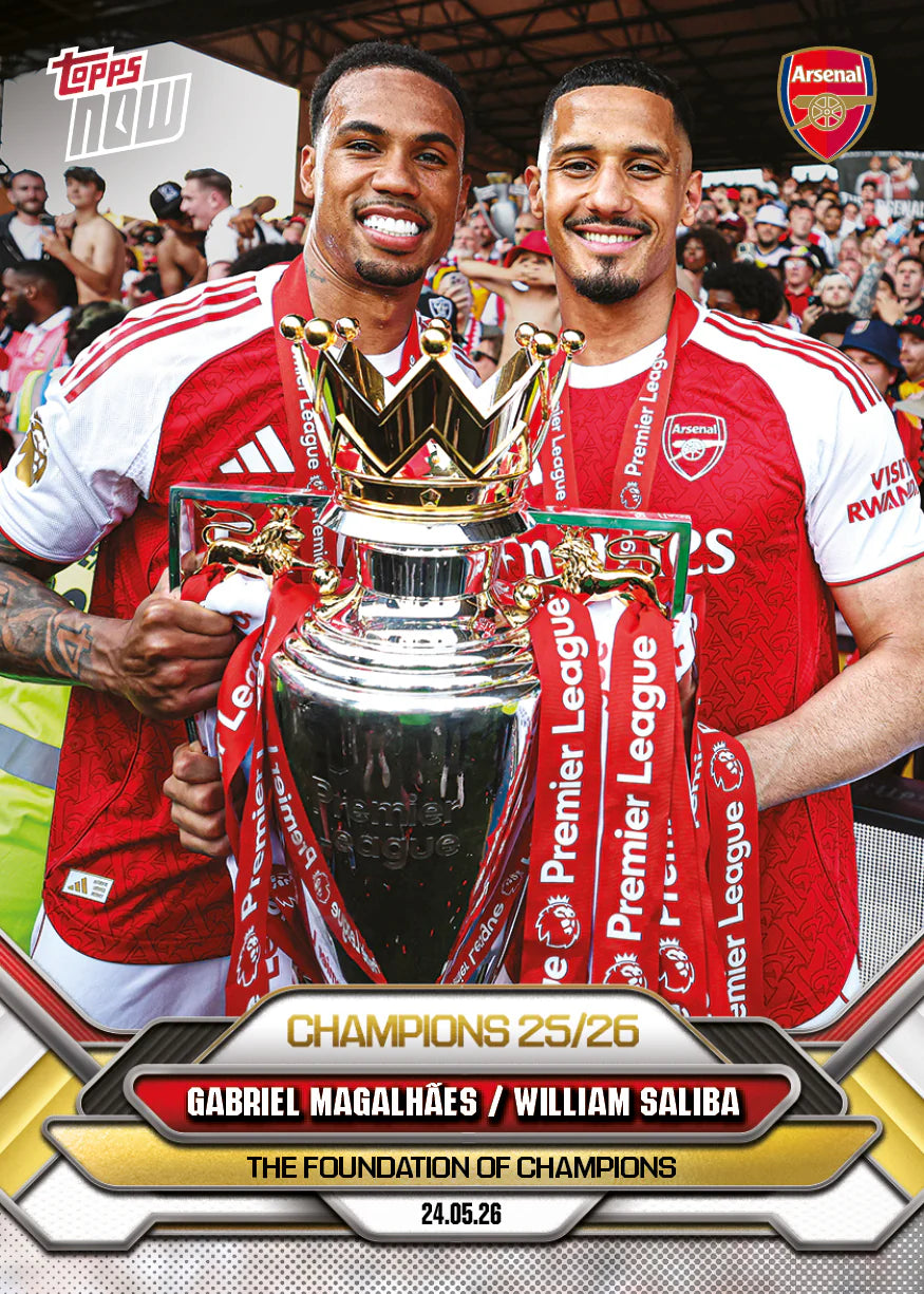 [5/31限時預購] Gabriel Magalhães / William Saliba - 2025-26 Arsenal FC Topps NOW® - Card 5