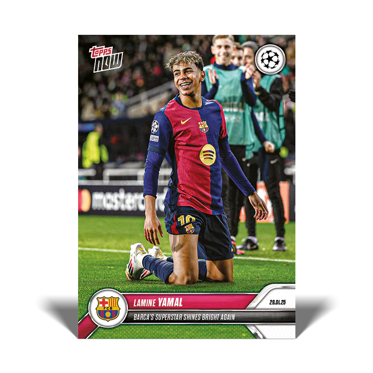 ToppsNow | Lamine Yamal | Barca's superstar shines bright again - 24/25 UCL | Card 92