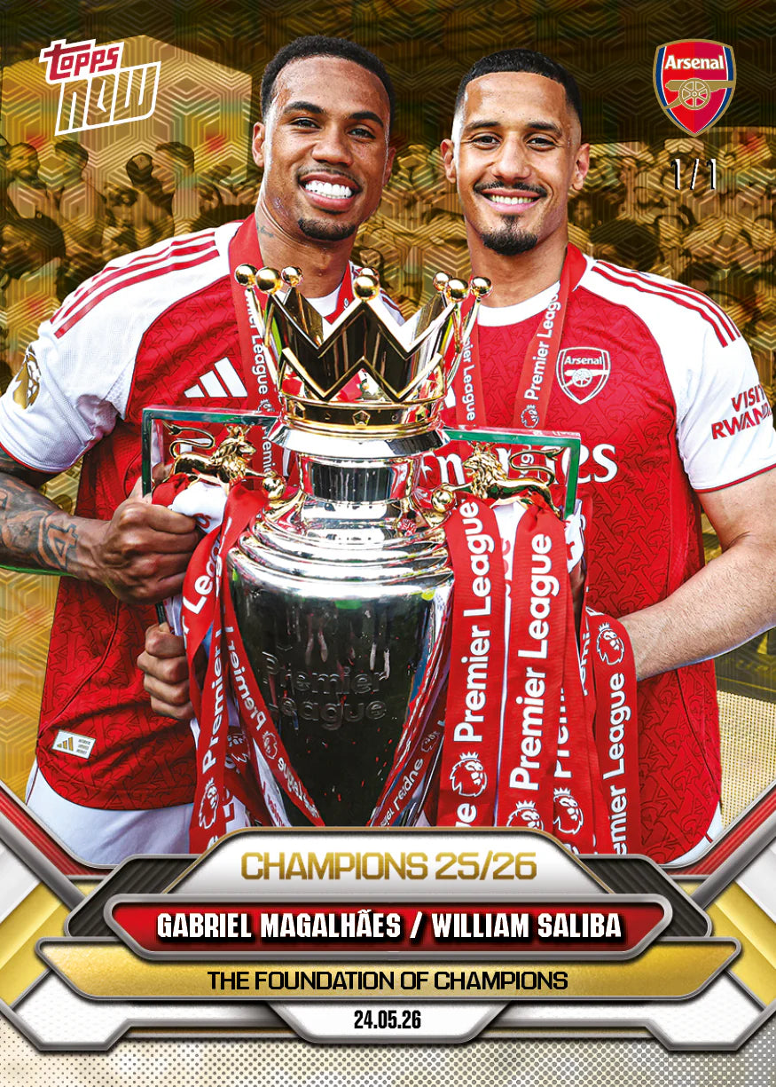 [5/31限時預購] Gabriel Magalhães / William Saliba - 2025-26 Arsenal FC Topps NOW® - Card 5